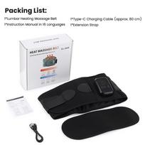 Smart Wireless Heating Vibration Lumbar Massage Belt with Three-Speed Options 22x21x8 cm