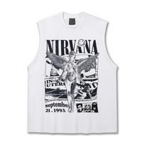 Summer 2025 NIRVANA Retro Sleeveless Round Neck Men's T-Shirt XXL
