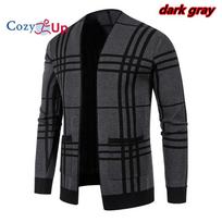 Cozy Up New Fashion Cardigan Vyriški megzti žieminiai paltai Verslo laisvalaikio švarkai Vyriški viršutiniai vyriški paltai M tamsiai pilka spalva