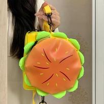 Mielos mėsainio formos animacinės peties rankinės, didelės talpos crossbody krepšiai moterims, PU odos piniginės ir rankinės