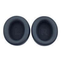 1Pora ausų pagalvėlės, baltyminės odos ausų pagalvėlės, ausinių pagalvėlės, padengiančios putplasčio ausines, skirtas Anker Soundcore Life Q30/Q35 ausinėms juoda