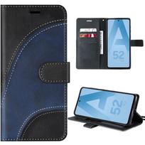 Case for Samsung Galaxy A52s 5G and A52 5G-4G, Black, Abstract Spliced Shockproof PU Leather Pattern with Card Holder and Stand juoda