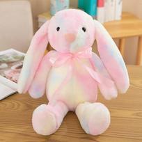 30/40CM Kawaii Ilgaausis Triušis Pliušinis Žaislas Vaivorykštės Spalvų Zuikutis Kimštas Žaislas Miego Draugas Pliušinė Lėlė Vaikų Velykų Dovana 30CM