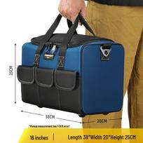 Men's Multi-Function Electrician Tool Bag - Durable, Thick Oxford Canvas