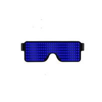 LED šviečiantys akiniai 8 rūšių dinaminiai raštai USB įkrovimas 3 mirksėjimo režimai Baras Diskoteka Kalėdos Blue light blue
