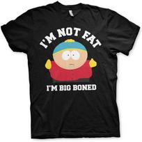 South Park Oficialiai licencijuoti Marškinėliai vyrams „Aš ne storas, aš stambaus sudėjimo“ Dideliems ir aukštiems vyrams Marškinėliai (Juoda) S juoda