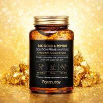 FARMSTAY 24K Gold & Peptide Solution Prime Ampoule 250ml