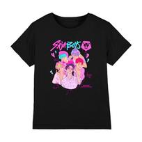 Kpop Demon Hunters Saja Boys Group Signatures Kids T-shirt 5-13 Years, Black 100