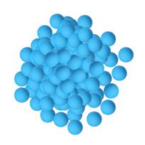 150x 40mm Entertainment Table Tennis Balls Ping Pong Balls for Family Games Arts and Craft School Games Party Decor Pool Games mėlyna