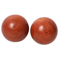 2Pcs Wooden Baoding Balls Antique Hand Exercise Massage Balls Chinese Style Stress Ball  Desktop Use 4cm