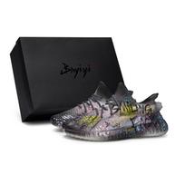 Adidas Originals Yeezy Boost 350 V2 Laisvalaikio batai Unisex Žemi Rožiniai/Mėlyni HQ6316(Team80-S-BOX) 36