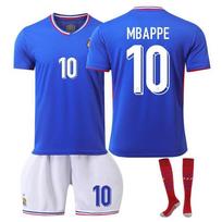 2024-25 Prancūzijos namų #10MBAPPÉ sportinio treniruočių marškinėlių rinkinys su kojinėmis paaugliams, vaikams, suaugusiems, individualus vardas, futbolo komplektai 16