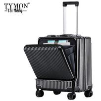 Tymon TM-K1902 Front-Opening Aluminum Frame Suitcase 20 Inch juoda