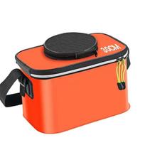 Water-Resistant Foldable Fishing Bucket Thickened EVA Fishing Tackle Bag Lightweight Leak-proof Live Fish Storage Organizer