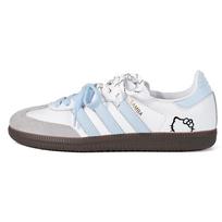 Adidas Originals SAMBA OG Cloud Milk Meow, Double Shoelace Deconstruction German Army Trainers Unisex Blue White B75806(Team1664-) 36