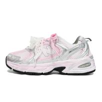 New Balance NB 530 Atsparūs trinčiai Kvėpuojantys Žemi Bėgimo Bateliai Unisex Sidabriniai Rožiniai MR530AD(Komanda1492-) 40.5