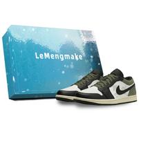 Jordan Air Jordan 1 Lemon Joy Low top Vintage Basketball Shoes Unisex Black Green 553558-040(Team399-S-BOX) 41
