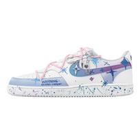 Nike Court Vision 1 Sparkling Stars Abrasion Resistant Low top Skateboard Shoes Men's Blue White DH2987-101(Team529-) 44.5