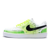 Nike Court Vision Beasts Will Never Be Slaves Pu Low top Skateboard Shoes Unisex Teal Danqing DH2987-101(team1925) 40.5