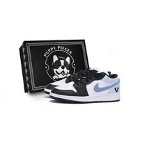 Jordan Air Jordan 1 Atsparūs trinčiai žemi krepšinio bateliai Vyriški Juodi Mėlyni 553558-131(Team85-S-BOXA) 43