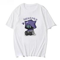 Kawaii VALORANT Shirt Men Omen Cartoon T-Shirts Women Fashion Tops Boys Girls Game Printed Harajuku 2026 New Shirt-tee Unisex S juoda