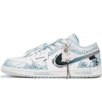 Jordan Air Jordan 1 Low SE Stepping On The Clouds, Chinese Style, Ink Wash Blended, New Chinese Style, Commute HJ5999-400(Team739-) 40.5