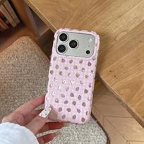 Strawberry Apple iPhone 15 Pro Max Double Layer Electroplated Phone Case with Drop Protection iPhone 17 Pro