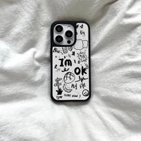 High-End iPhone 13-17 Pro Max Case with Color Edge & Black Frame iPhone 14 Plus