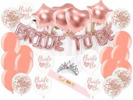 Balony W Zestaw Bride To Be Na Wieczór Panieński Z Korona Tira I Szarfa
