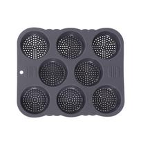 4/6/8 Cavity Bread Loaf Pan Non-stick Burger Bun Maker Soft Oven Baking Plate  Home 4 Cavity