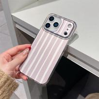 Stylish Pink & Green Striped Sweet iPhone 16 Pro Max Apple Drop-Proof Case with Double-Layer IMD Protection 14 Pro