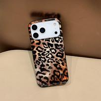 Gold Leopard Print iPhone 16 Pro Max/17 Case, Full Coverage IMD 17 Pro