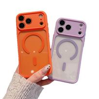 Compatible iPhone 17 Pro Max Transparent Magnetic Case: Precise Apertures, 16/15 Full Coverage, 14 Anti-Slip Protection. 17 kava