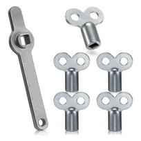 Promotion!6Pcs Bleed Keys For Radiators Kits,Radiator Vent Handle And 5 Bleed Keys For Bleeding With Double Hole For Heaters sidabras