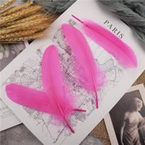 15-20 cm Kietos lazdelės žąsies plunksnos Natūralios gulbės pluma Rankdarbių aksesuarai Spalvinga svajonių gaudyklės plunksnų puošmena 20Pcs tamsiai rausva spalva