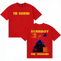 Rapper THE WEEKND STARBOY TOUR Merch T Shirts Unisexs Women Street Gothic Retro Loose Cotton Short Sleeve Tshirt Y2k Teenagers Tops S