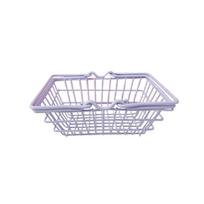 Metal Shopping Cart Storage Hollow Toy Trolley Container Creative Mini Storage Basket  Girls Purple Basket S