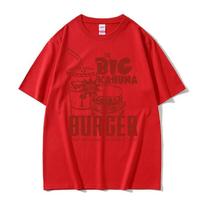 2026 Summer The Big Kahuna Burger Print Cotton TShirt Unisex Hip Hop Sport Casual Breathable Plus Size Loose Tops Y2k S
