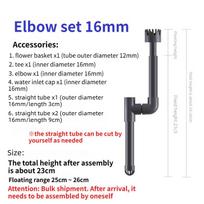Black PVC Aquarium Skimmer Plastic Lily Pipe Spin Surface Inflow Outflow Water Plant Tank Filter Cleaning FishTank Accessories