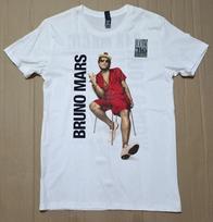 Bruno Mars pasaulinio turo 24K Magic medvilniniai marškinėliai Dydis M Balti 2017 2XL