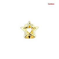 Hip Hop Hollow Star Teeth Grillz Gold Silver Pentagram Tooth Caps Party Jewelry auksas