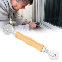 Double-end Rolling Tool Wood Handle Hand Spline Roller Hardware Spline Roller  Window Screen