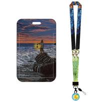 Leopard Print Lanyard with Card Holder and Retractable Badge Reel Set Pink Heart Rainbow Leopard ID Badge Holder with Bow Knot