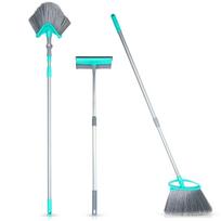 Cleaning Set: Broom, Window Squeegee, Telescopic Dust And Cobweb Broom, 3 Pcs.