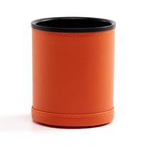 Premium PU Leather Silent Dice Set with Base - Double Layer Thickened Straight Cup