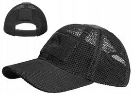 Czapka Z Daszkiem Helikon Mesh Bejsbolówka Siatka Mesh Regulowana Czarna