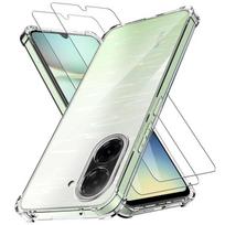 Shockproof Case - Phonillico® - Xiaomi Redmi A5 4G - Flexible - Transparent - 2 Tempered Glass skaidri