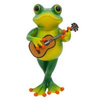 Gitaristas Varliagyvis Figūrėlė Derva Būgnininkas Varliagyvis Skulptūra Gyvūno Dekoracija Varliagyvio Statulėlė Namų Biuro Stalo Dekorui A