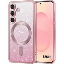 Coque de Protection - BOOLING - Samsung Galaxy S25 FE - Silicone Souple - Protection Caméra - Rose Brillant rožinė