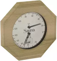 SAWO termo-higrometras 241-THD, aštuonkampis, kedras